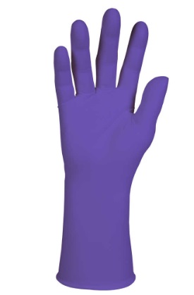 GLOVE  NITRILE PURPLE;6 MIL 12 IN BEADED CUFF - Latex, Supported